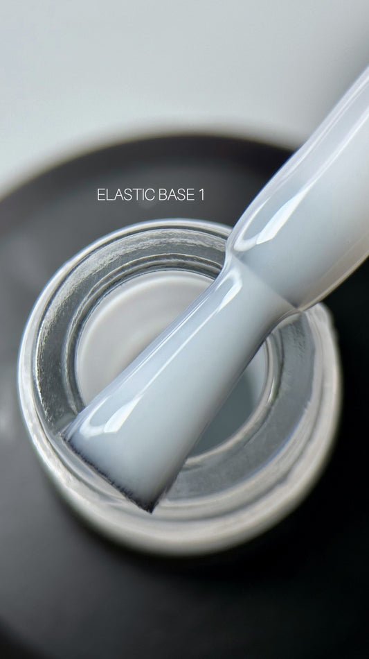 SAGA Professional Elastic Base 01 – flexible nail base gel with brush, 15ml, strong adhesion and durability