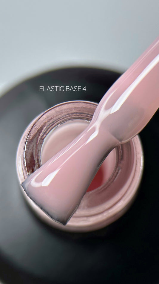 SAGA Professional Elastic Base 04 – flexible nail base gel with brush, 30ml, strong adhesion and durable formula