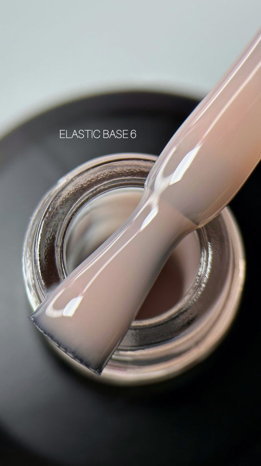 SAGA Professional Elastic Base 06 – flexible nail base gel with brush, 30ml, strong adhesion and chip-resistant formula