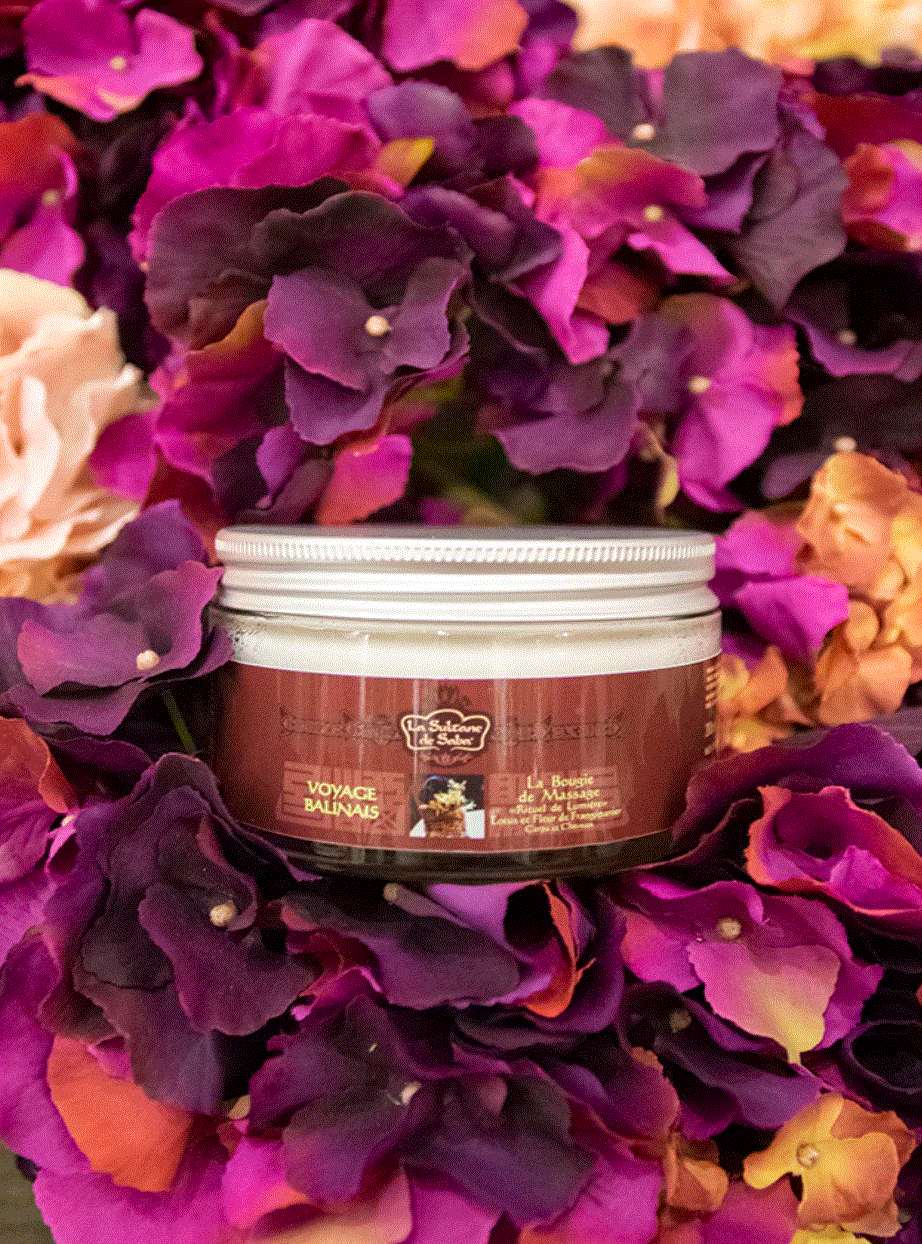 Massage Candle Lotus Frangipani Flower