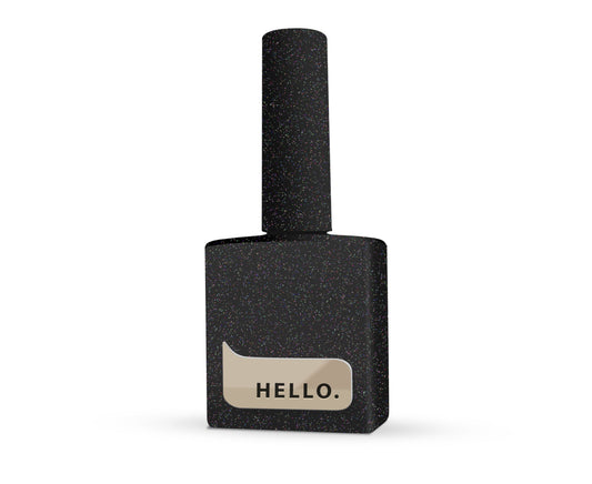 Vernis gel réfléchissant HELLO, SPACE – Noir avec particules réfléchissantes holographiques, 15 ml