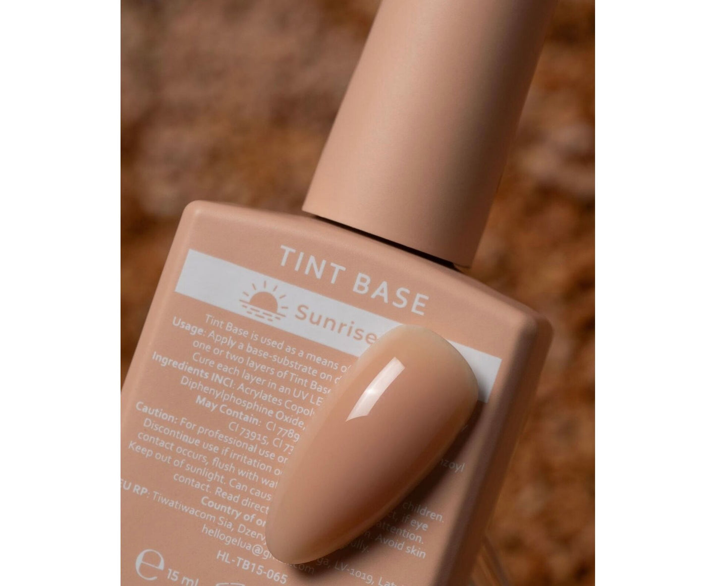 Base teintée HELLO, SUNRISE – Gel teinté nude, 15 ml 