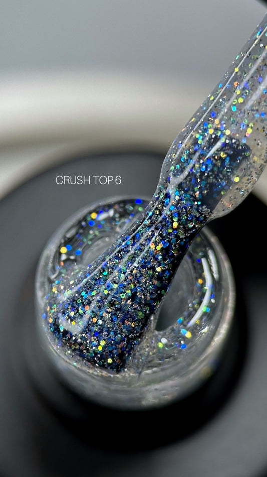 Saga Professional Crush Top #06 No Wipe Top Coat, 9ml