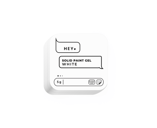 HEY.LOVE Solid Paint Gel WHITE – High-Pigment Nail Gel 5g