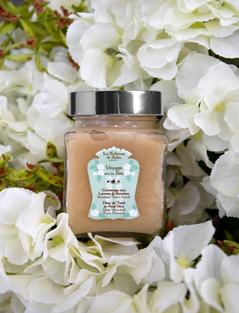 Bamboo Tears Body Scrub Tiare Flowers Aloe Vera-300g