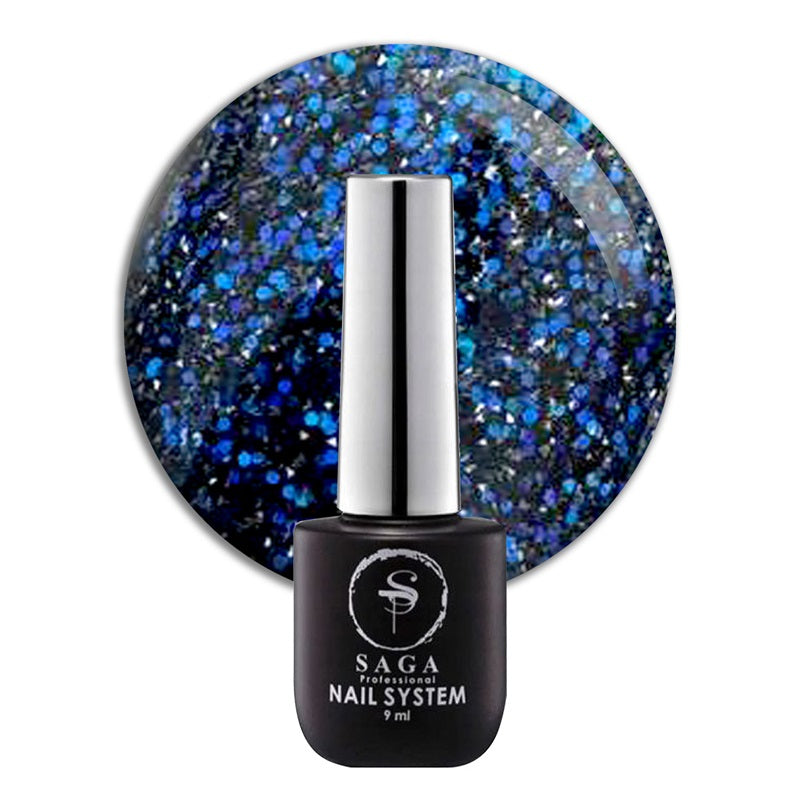 Saga Professional Crush Top #06 No Wipe Top Coat, 9ml