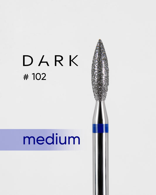DARK Diamond Bit #102 Blue Flame 024 – Professional Nail Drill Bit, 1pc