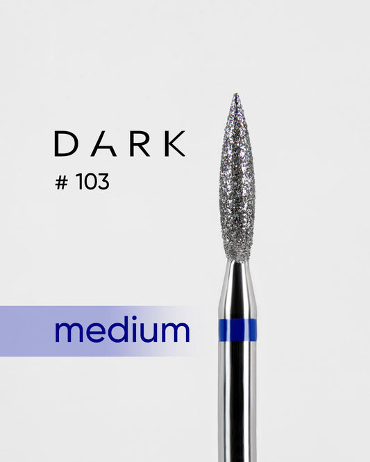 DARK Diamond Bit #103 Blue Flame 021 – Professional Nail Drill Bit, 1pc