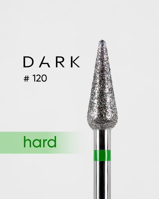 DARK Diamond Bit #120 Green Long Bud 042 – Professional Nail Drill Bit, 1pc
