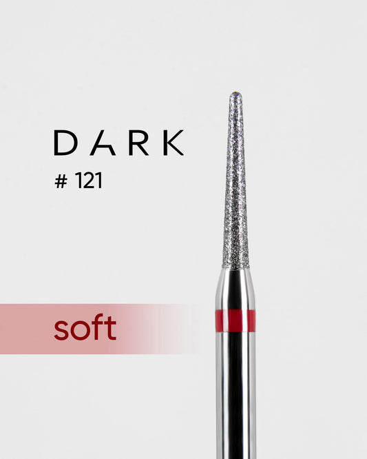 DARK Diamond Bit #121 Red Needle 016 – Professional Nail Drill Bit, 1pc
