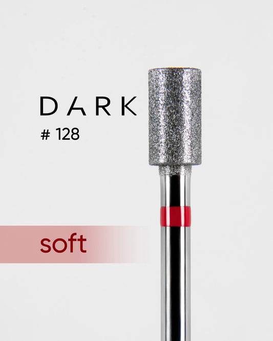 DARK Diamond Bit #128 Red Cylinder 043 – Professional Nail Drill Bit, 1pc