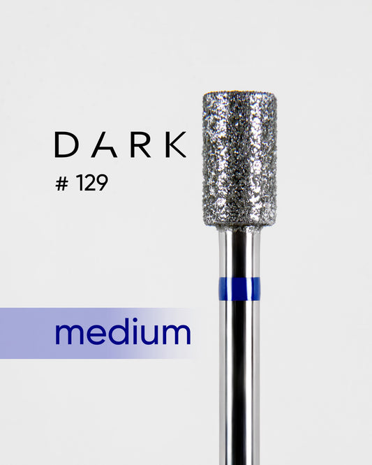 DARK Diamond Bit #129 Blue Cylinder 043 – Professional Nail Drill Bit, 1pc