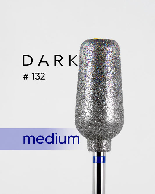 DARK Diamond Bit #132 Blue Pedicure Barrel 090 – Professional Nail Drill Bit, 1pc