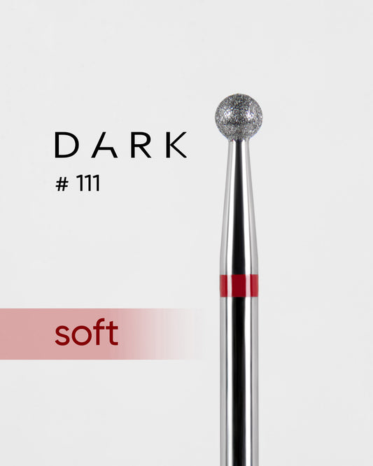 DARK Diamond Bit #111 Red Ball 030 – Professional Nail Drill Bit, 1pc