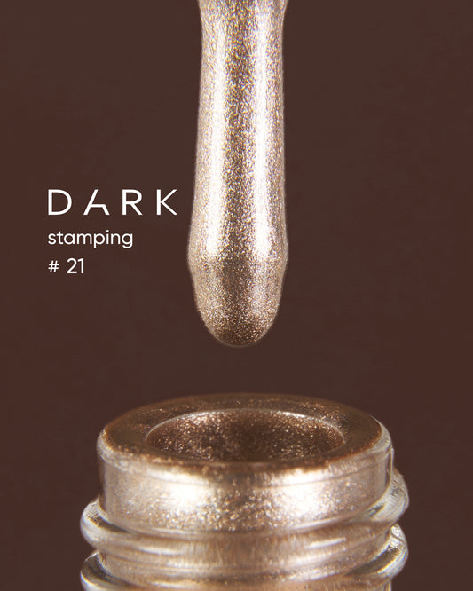 DARK Stamping Polish #21 White Gold Metallic, 10 ml