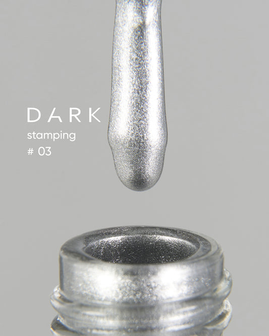 DARK Stamping Polish #03 Silver, 10 ml