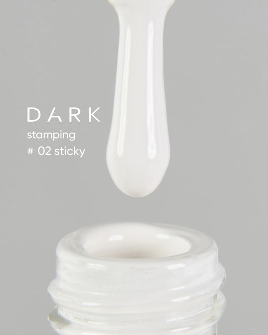 DARK Stamping Polish #02 White STICKY, 10 ml