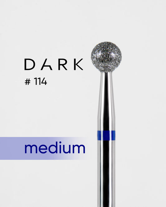 DARK Diamond Bit #114 Blue Ball 040 – Professional Nail Drill Bit, 1pc