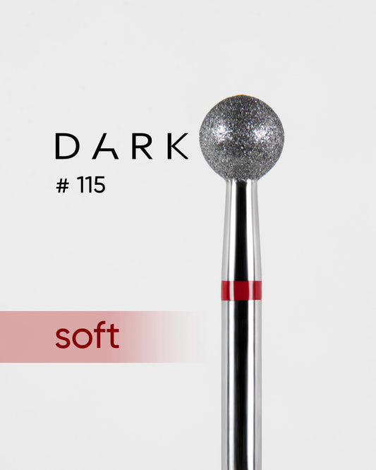DARK Diamond Bit #115 Red Ball 050 – Professional Nail Drill Bit, 1pc
