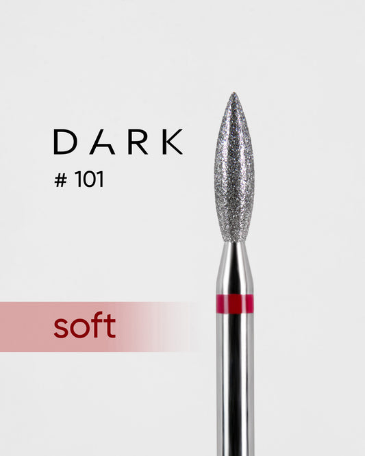 DARK Diamond Bit #101 Red Flame 024 – Professional Nail Drill Bit, 1pc