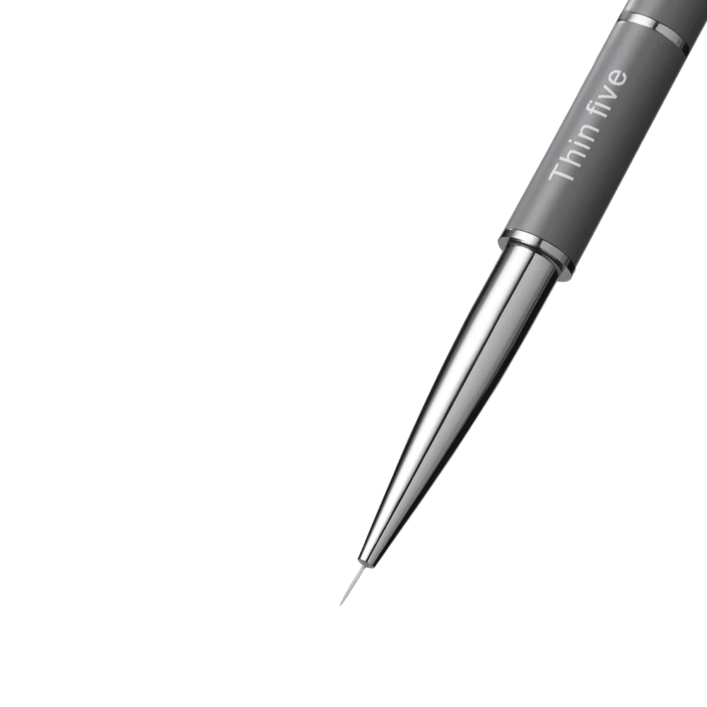 HEY.LOVE Thin Five Brush, 5 mm – Nail Art Brush for Fine Lines